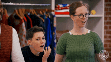 Shocked Sewing Bee GIF by The Great British Sewing Bee