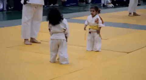 little kids fighting gif