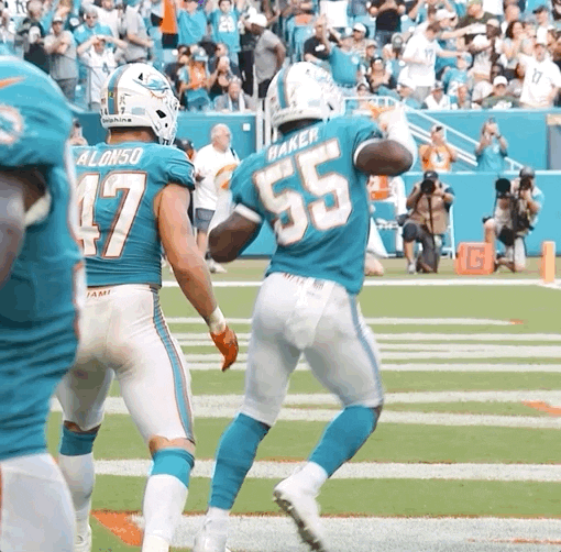 Miami Football Dance GIF by Miami Dolphins