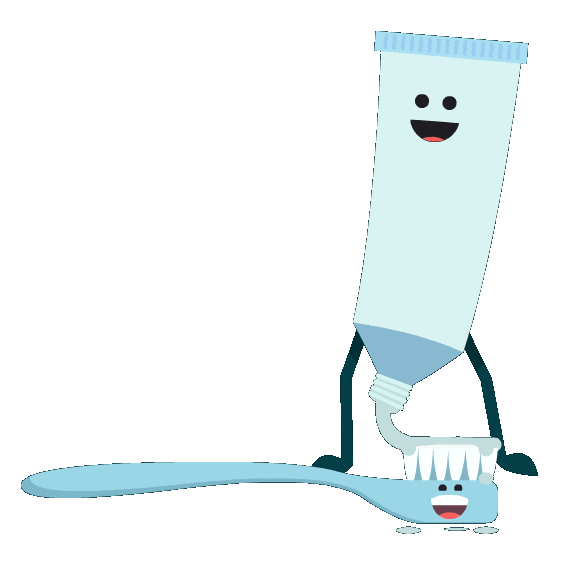 Cartoon Toothpaste And Toothbrush