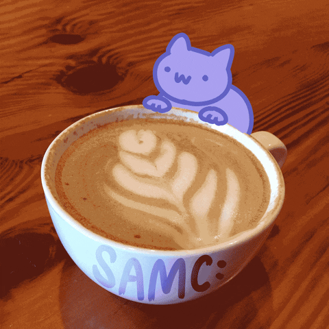 Cat Coffee GIF by Sam C: