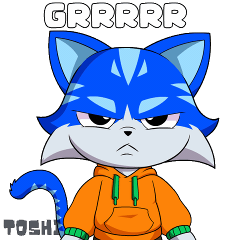 Angry Fed Up Sticker by Toshithecat