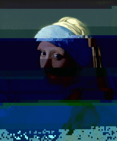 loretoriveros art glitchart painting vermeer GIF