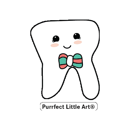 Tooth Dentistry Sticker by Purrfect Little Art