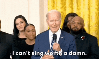 I Cant Sing Joe Biden GIF by GIPHY News