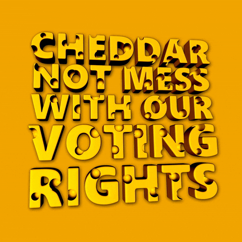Voting Rights Cheese GIF by Creative Courage