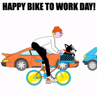 Bicycle Bike To Work Day GIF by GIFiday