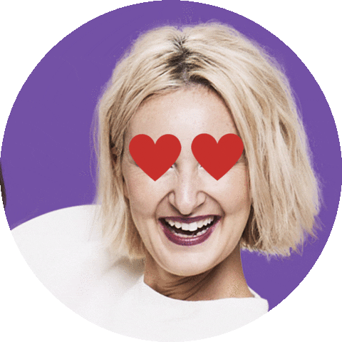 Heart Eyes Love Sticker by The Thinkergirls