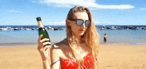 Beach Champagne GIF by Ikon London Magazine