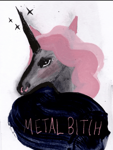 HelenaQuintela illustration unicorn ash unicornio GIF