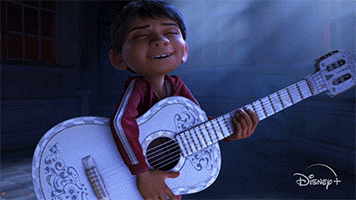 Miguel from Coco the movie playing guitar
