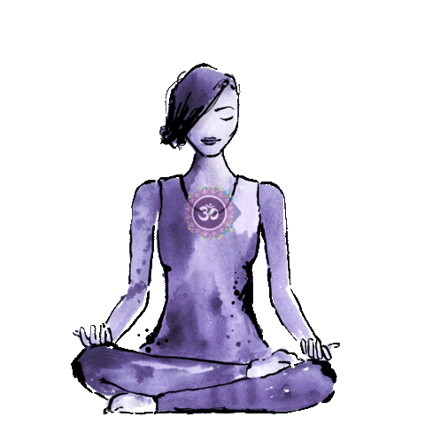 Yoga Meditation Sticker by Coco Skin Laser Health
