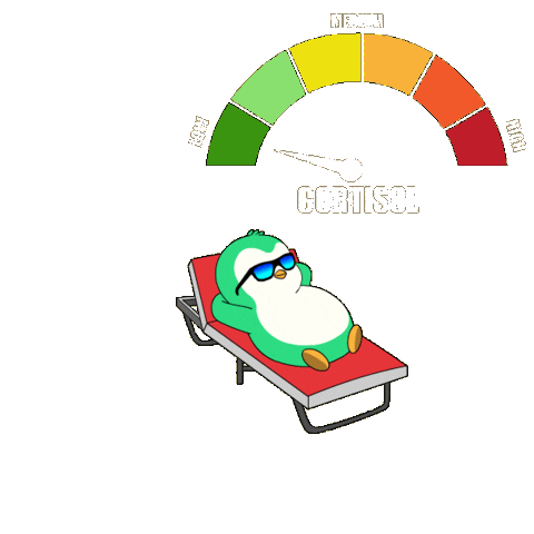 Chilling No Stress Sticker by Abster