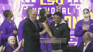 Lsu Football Champions GIF by LSU Tigers