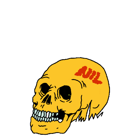 Flower Skull Sticker by The Dirty Nil