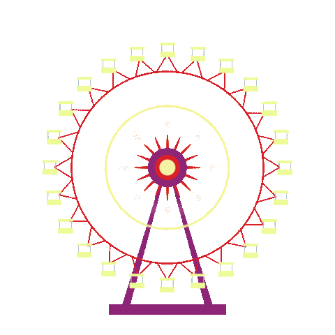 Ferris Wheel Carnival Sticker by Dillo Day