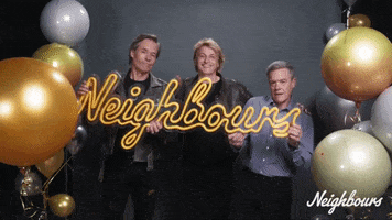 Guy Pearce Party GIF by Neighbours (Official TV Show account)
