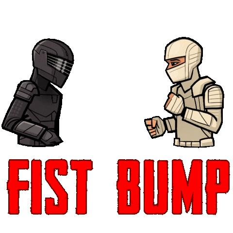 Gi Joe Fist Bump Sticker by Snake Eyes