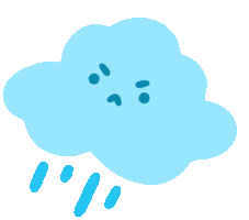Rain Cloud Sticker by Sunshunes
