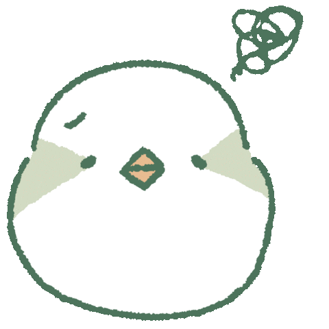 Confused Bird Sticker