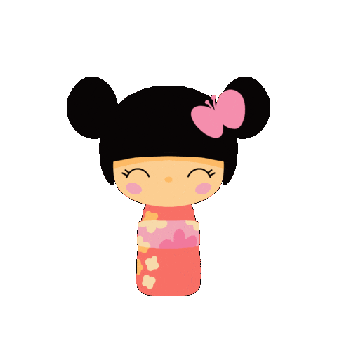 Kokeshi Sticker by Elen Lescoat