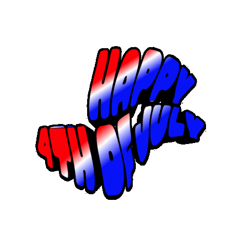 Independence Day July Sticker by Jennifer Greenhill
