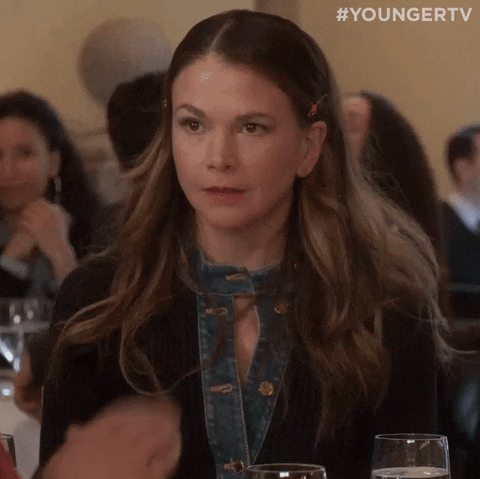 smirk idk GIF by YoungerTV