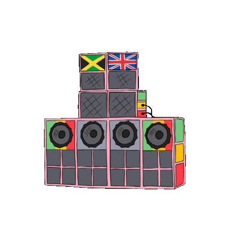 Reggae Jamaica Sticker by Knots & Vibes