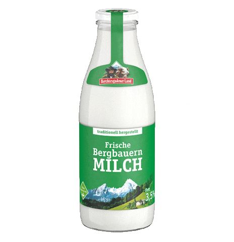 Milk Bottle Sticker by Molkerei Berchtesgadener Land