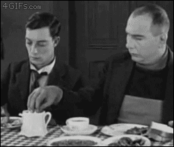 Buster Keaton Coffee GIF