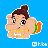 Ganesh Chaturthi Trending GIF by Hike Sticker Chat