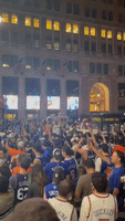 New York Knicks Fans Celebrate Win