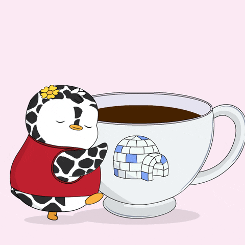 Cup Of Coffee GIF by Pudgy Penguins