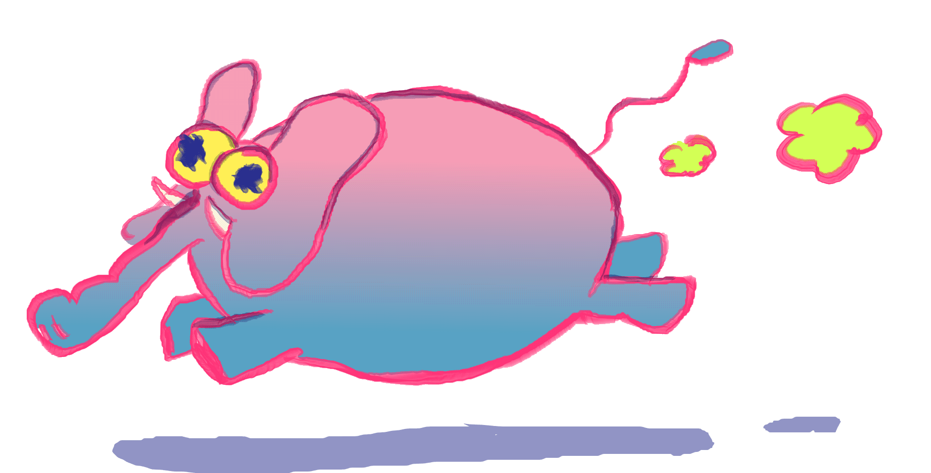 Elephant Farting Sticker by Noam Sussman for iOS & Android GIPHY