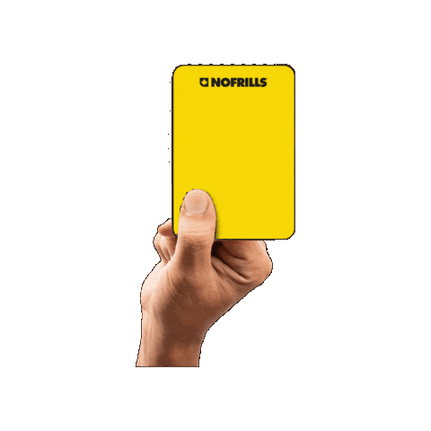 Yellow Card Sticker by No Frills
