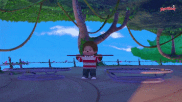 animation jump GIF by MONCHHICHI