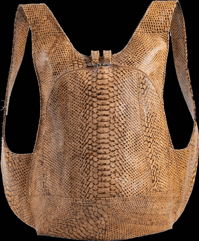 arsayo fashion snake leather backpack GIF