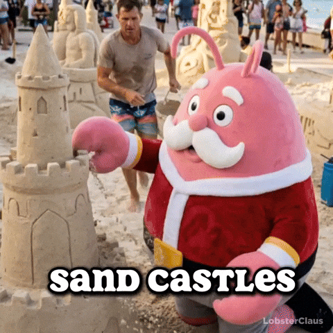 Sand Castle GIF by LobsterClaus