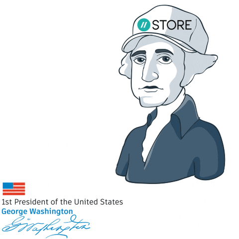 George Washington Hello GIF by $STORE