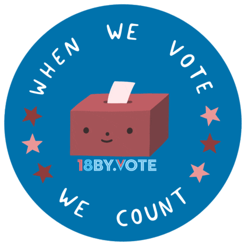18by Vote Sticker