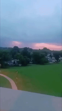 Lightning Bolt Strikes During Storm in Maryland