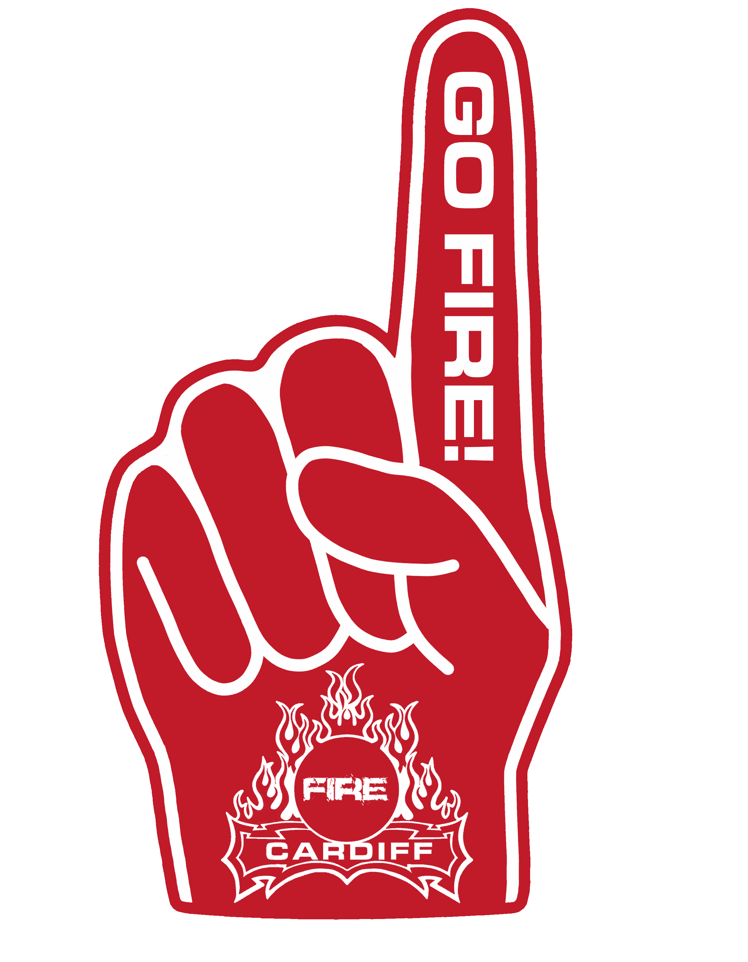 Foam Finger Nihl Sticker by Cardiff Fire for iOS & Android GIPHY