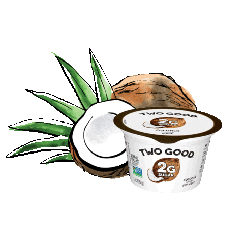 Coconut Two Good Sticker by Two Good Yogurt