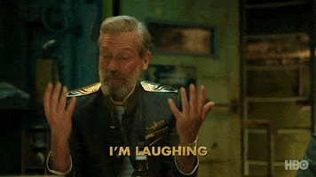 Hugh Laurie Laughing GIF by HBO
