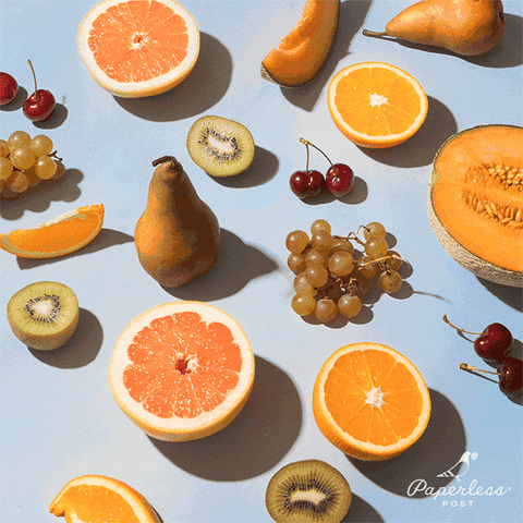 Fruit Salad Eating GIF by Paperless Post