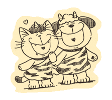 Cat Dog Sticker by nicocook