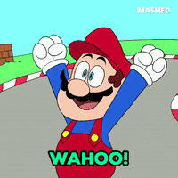Super Mario Win GIF by Mashed