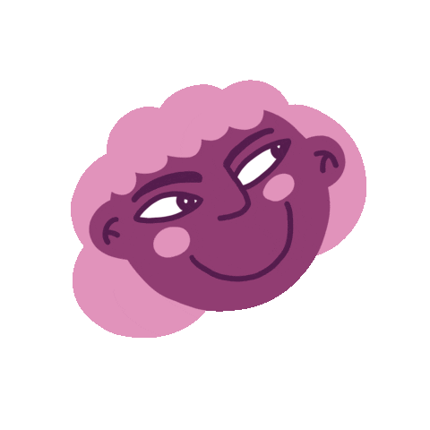 Pink Smile Sticker by vulpovulpo