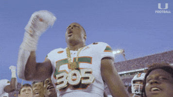 Hurricanes Football Celebration GIF by Miami Hurricanes