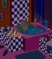 Relax Bath GIF by KAT BALL